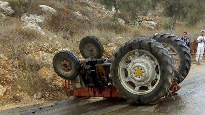 وفاة مواطن إثر انقلاب جرار زراعي جنوب نابلس