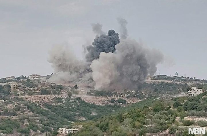 جيش الاحتلال يعلن مهاجمة أكثر من 40 هدفا جنوبي لبنان