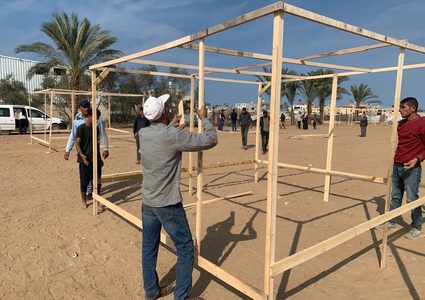 الأشغال العامة تشرع بإنشاء مركز إيواء في محافظة غزة
