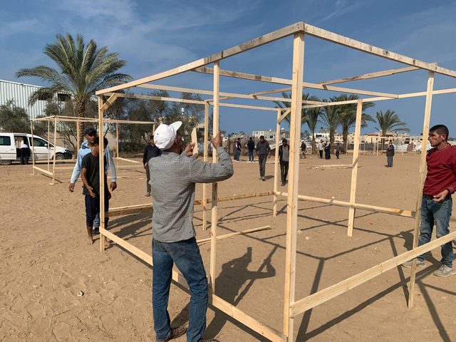 الأشغال العامة تشرع بإنشاء مركز إيواء في محافظة غزة