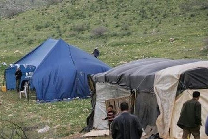 مستوطنون ينصبون خياما في المسعودية شمال غرب نابلس