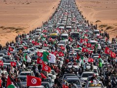 تحركات قافلة متجهة إلى غزة تثير جدلاً أمنياً وسياسياً في ليبيا