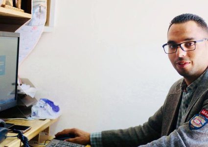 د. قبها من قسم اللغة الإنجليزية بجامعة النجاح يقدم محاضرة بجامعة جنوب كاليفورنيا