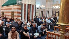 خطبة وصلاة الجمعة في الحرم الإبراهيمي الشريف بالبلدة القديمة في مدينة الخليل