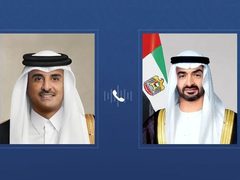 رئيس الإمارات وأمير قطر يبحثان تطورات الأوضاع الإقليمية