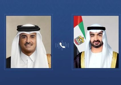 رئيس الإمارات وأمير قطر يبحثان تطورات الأوضاع الإقليمية