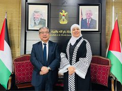 غنام تبحث آخر المستجدات السياسية مع السفير الياباني