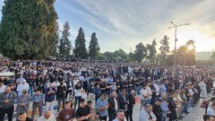 140 ألف مصلٍ يؤدون صلاة عيد الأضحى في المسجد الأقصى رغم تضييقات الاحتلال