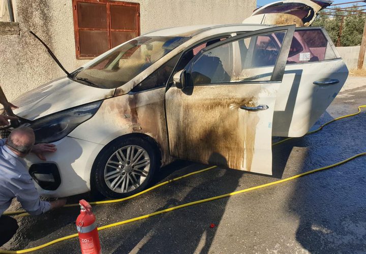 آثار هجوم المستوطنين على ممتلكات ومنازل المواطنين في قرية جيت شرق قلقيلية.