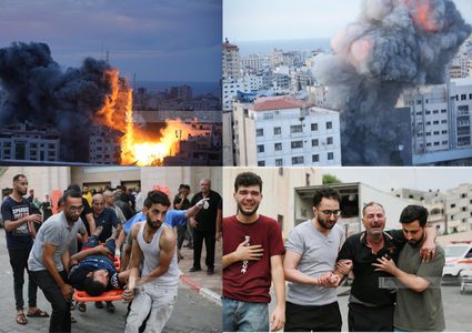 خمس اصابات في قصف الاحتلال على خانيونس
