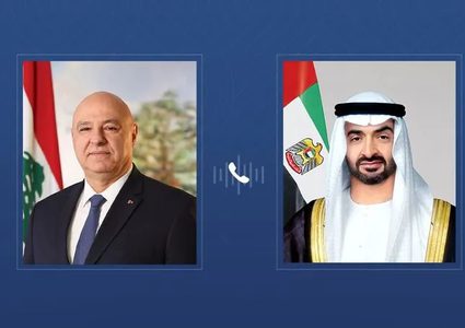 محمد بن زايد وجوزيف عون يبحثان التطورات الإقليمية والعلاقات الثنائية