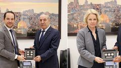 الشيخ يستقبل القنصل الفرنسي وممثلة سويسرا في لقاءين وداعيين