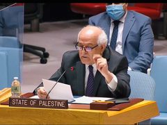 منصور يطالب مجلس الأمن بضمان وصول الأمم المتحدة للتحقيق بجرائم الاحتلال