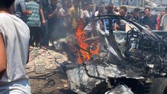 14 إصابة في قصف الاحتلال مركبة بمدينة غزة
