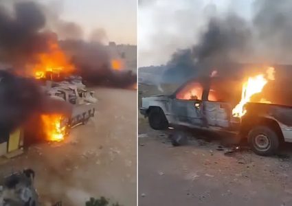 القدس: مستوطنون يحرقون أراضٍ زراعية ويرشقون مركبات المواطنين في بلدة بيت عنان