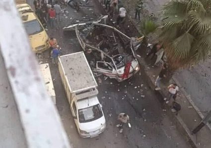 ضحايا بانفجار عبوة ناسفة داخل حافلة في جرمانا بريف دمشق