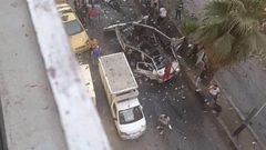 ضحايا بانفجار عبوة ناسفة داخل حافلة في جرمانا بريف دمشق