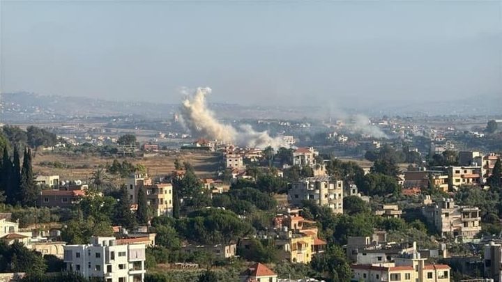 الجيش الاسرائيلي يضرب جنوب لبنان