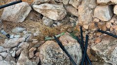 آثار اعتداء المستوطنين على الأراضي الزراعية وخطوط المياه في بيت لحم.