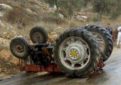 مصرع مواطن إثر انقلاب جرار زراعي في عقابا