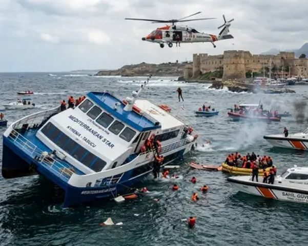 غرق عبارة على متنها نحو 270 شخصا قبالة سواحل شمال قبرص