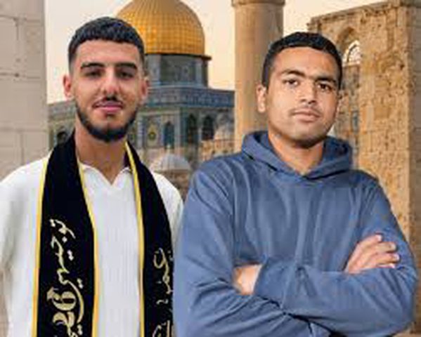 تشييع جثمان الشهيدين خليل شحادة وعمر النعسان إلى مثواهما الأخير في المغير