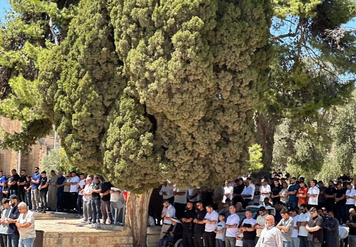 عشرات الآلاف يؤدون صلاة الجمعة في المسجد الأقصى المبارك