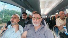 عدد من الأهالي يشدون الرحال من مدينة الناصرة بالداخل المحتل، إلى المسجد الأقصى المبارك لأداء الصلوات والرباط فيه.