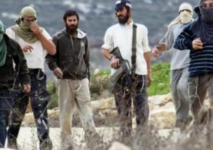مستوطنون ينقلون أخشابا إلى بؤر غرب المغير