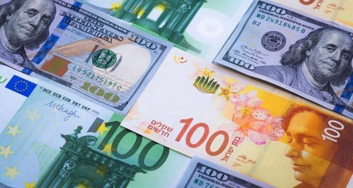أسعار صرف العملات مقابل الشيكل