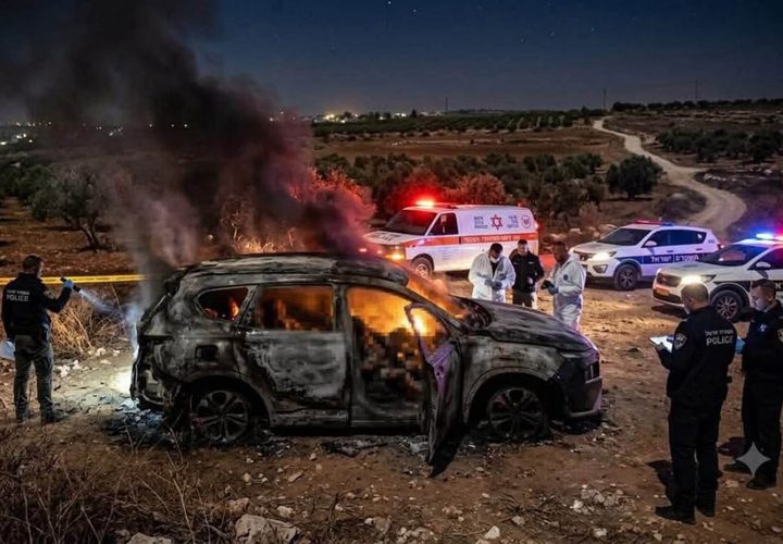 جريمة قتل لثلاثة شبان داخل مركبة قرب باقة الغربية
