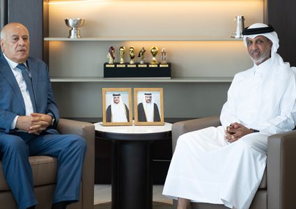 الرجوب يبحث تعزيز التعاون مع رئيس الاتحاد القطري لكرة القدم
