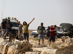 مستوطنون يعتدون على مزارع ويسرقون معداته وثمار الزيتون في عقربا جنوب نابلس