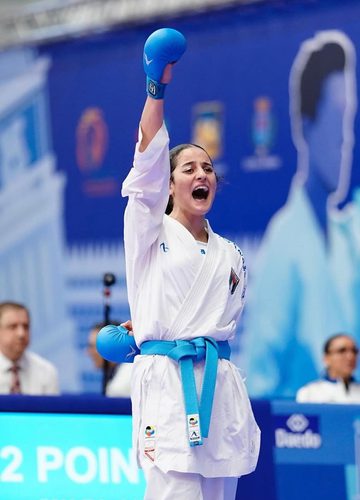 مريم بشارات بطلة العالم للكاراتيه للمرة الثانية توالياً