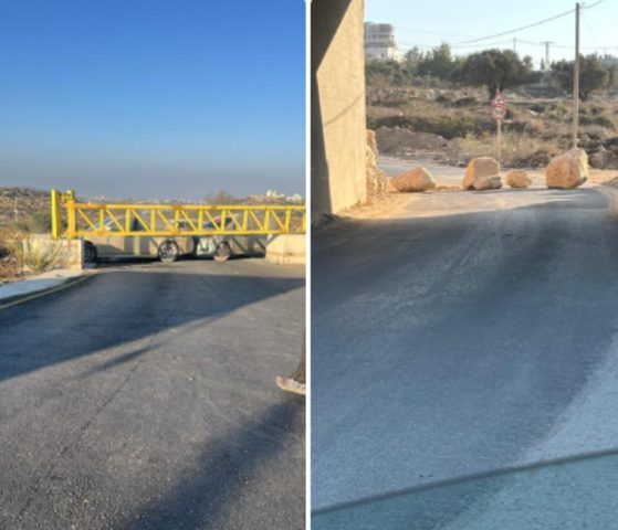 الاحتلال يواصل اغلاق بوابة عين يبرود ويغلق مدخل المغير الوحيد