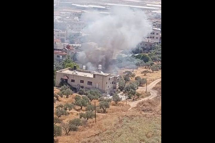 الاحتلال يتسبب في اندلاع حريق في سهلي سالم وبيت فوريك