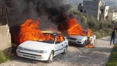 مستوطنون يشعلون النيران في أراضي نحالين